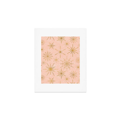 Jacqueline Maldonado Snowflakes Gold Peach Art Print