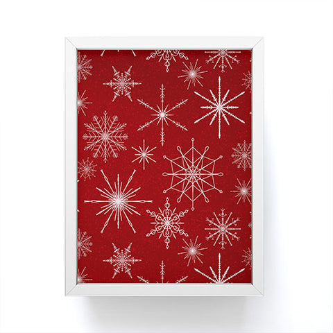 Jacqueline Maldonado Snowflakes Red Framed Mini Art Print