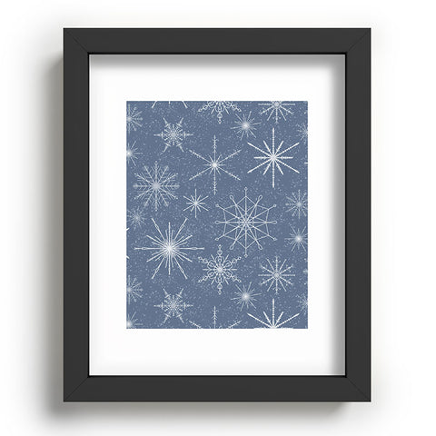 Jacqueline Maldonado Snowflakes Twilight Recessed Framing Rectangle