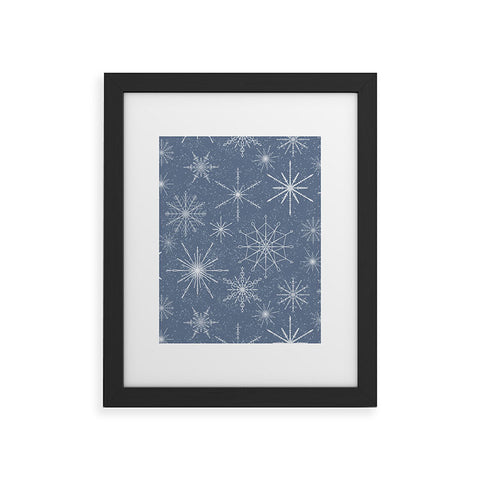 Jacqueline Maldonado Snowflakes Twilight Framed Art Print