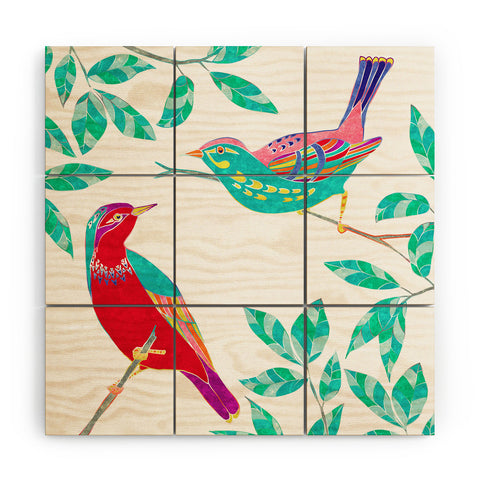 Jacqueline Maldonado Songbirds 1 Wood Wall Mural