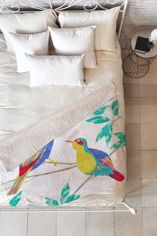 Jacqueline Maldonado Songbirds 2 Fleece Throw Blanket