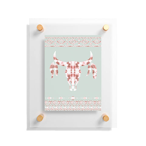 Jacqueline Maldonado Southwest Boho Dye Skull Floating Acrylic Print