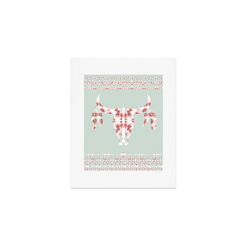 Jacqueline Maldonado Southwest Boho Dye Skull Art Print