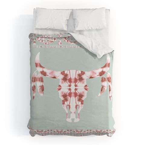 Jacqueline Maldonado Southwest Boho Dye Skull Duvet Cover