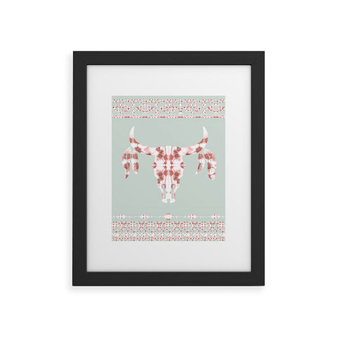 Jacqueline Maldonado Southwest Boho Dye Skull Framed Art Print