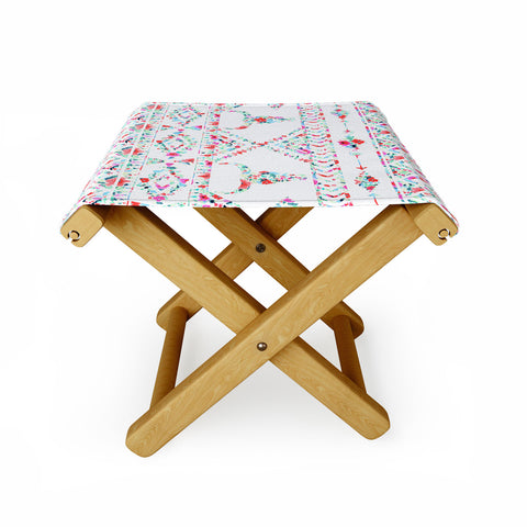 Jacqueline Maldonado Southwest Boho Floral Folding Stool