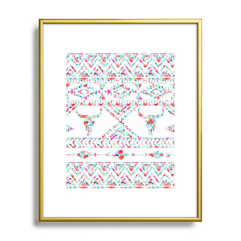 Jacqueline Maldonado Southwest Boho Floral Metal Framed Art Print