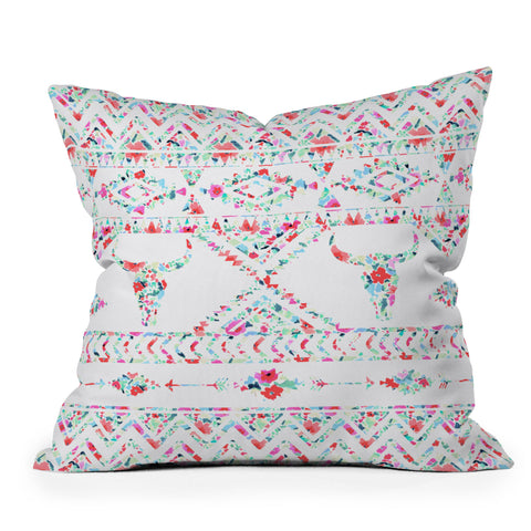 Jacqueline Maldonado Southwest Boho Floral Throw Pillow