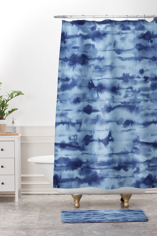 Jacqueline Maldonado Stratus Denim Shower Curtain And Mat