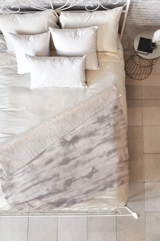 Jacqueline Maldonado Stratus Warm Grey Fleece Throw Blanket