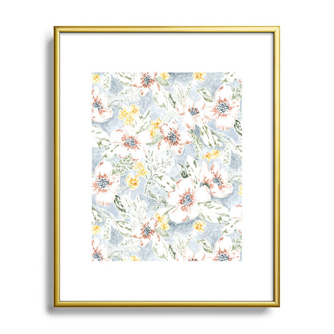 Jacqueline Maldonado Sun Drenched Floral Metal Framed Art Print