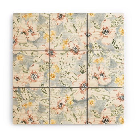 Jacqueline Maldonado Sun Drenched Floral Wood Wall Mural