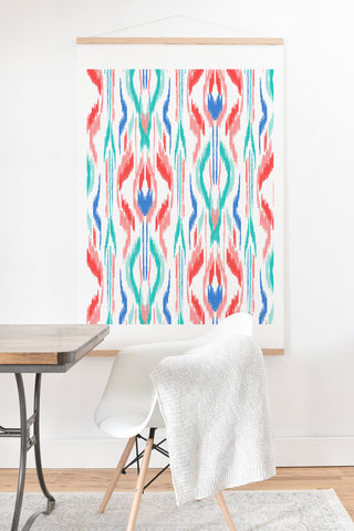 Jacqueline Maldonado Sun Dress Ikat Blue Art Print And Hanger