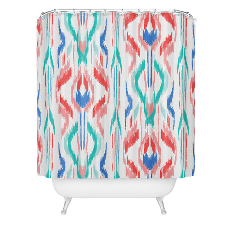 Jacqueline Maldonado Sun Dress Ikat Blue Shower Curtain