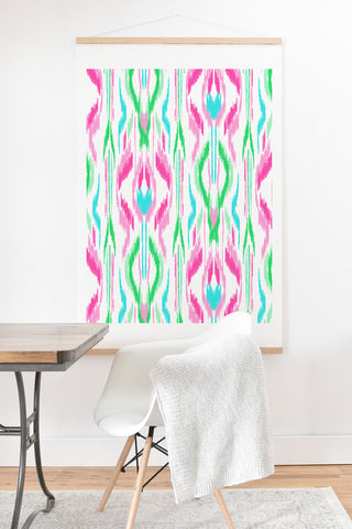 Jacqueline Maldonado Sun Dress Ikat Pink Art Print And Hanger