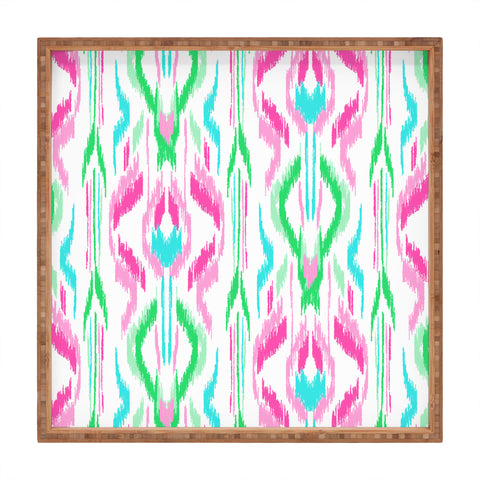 Jacqueline Maldonado Sun Dress Ikat Pink Square Tray