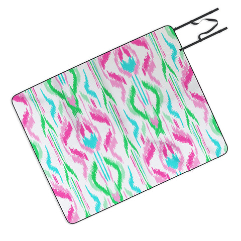 Jacqueline Maldonado Sun Dress Ikat Pink Picnic Blanket