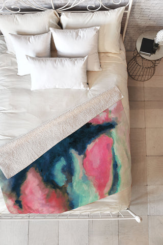 Jacqueline Maldonado Sun Shadow Fleece Throw Blanket