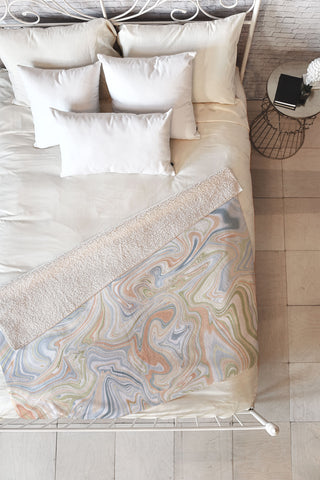 Jacqueline Maldonado Sway Marble Fleece Throw Blanket