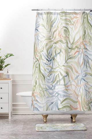 Jacqueline Maldonado Sway Palms Shower Curtain And Mat