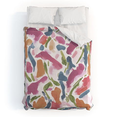 Jacqueline Maldonado Synthesis Raspberry Duvet Cover