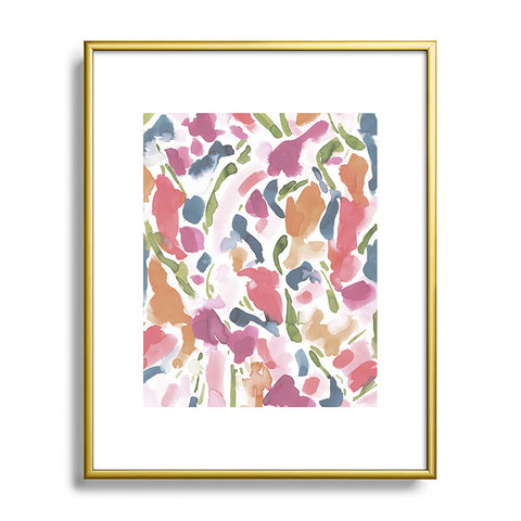 Jacqueline Maldonado Synthesis Raspberry Metal Framed Art Print