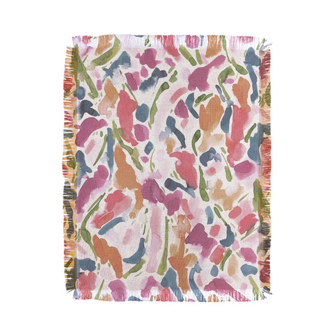Jacqueline Maldonado Synthesis Raspberry Throw Blanket