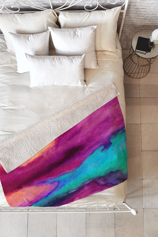 Jacqueline Maldonado The Tide Fleece Throw Blanket