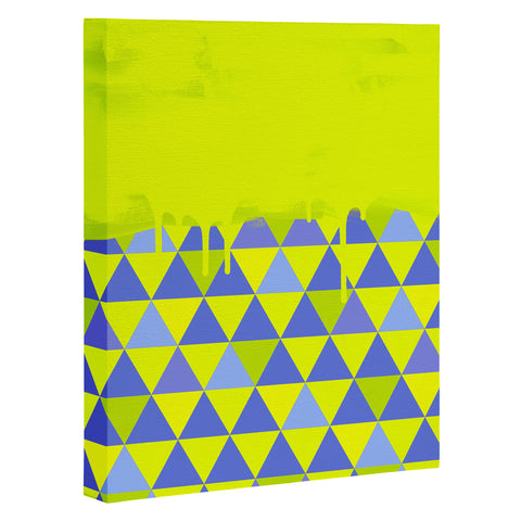 Jacqueline Maldonado Triangle Dip Lime Art Canvas