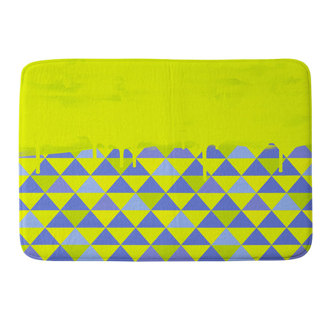 Jacqueline Maldonado Triangle Dip Lime Memory Foam Bath Mat