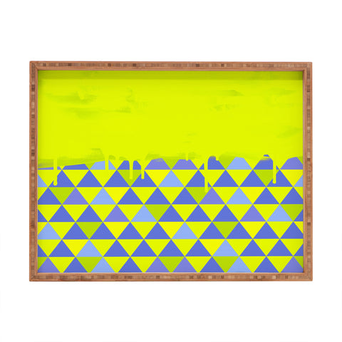 Jacqueline Maldonado Triangle Dip Lime Rectangular Tray