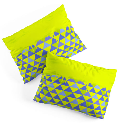 Jacqueline Maldonado Triangle Dip Lime Pillow Shams