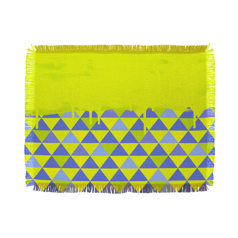 Jacqueline Maldonado Triangle Dip Lime Throw Blanket
