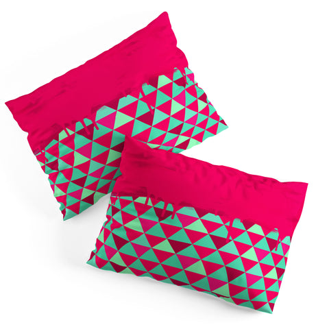 Jacqueline Maldonado Triangle Dip Pink Pillow Shams