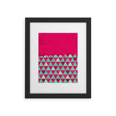 Jacqueline Maldonado Triangle Dip Pink Framed Art Print