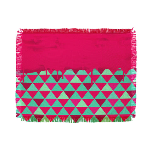 Jacqueline Maldonado Triangle Dip Pink Throw Blanket