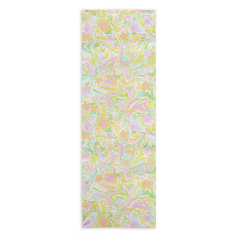 Jacqueline Maldonado Trippy Hippie Floral Marble Yoga Towel