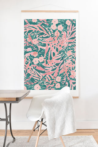 Jacqueline Maldonado Tropical Daydream Blush Green Art Print And Hanger