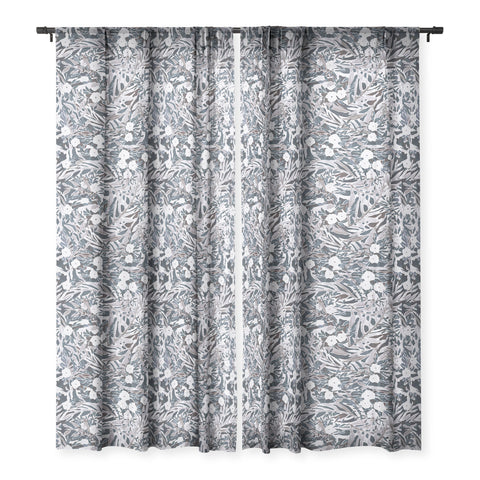 Jacqueline Maldonado Tropical Daydream Deep Neutral Sheer Window Curtain
