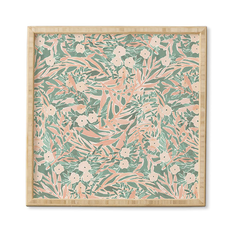 Jacqueline Maldonado Tropical Daydream Pale Coral Framed Wall Art