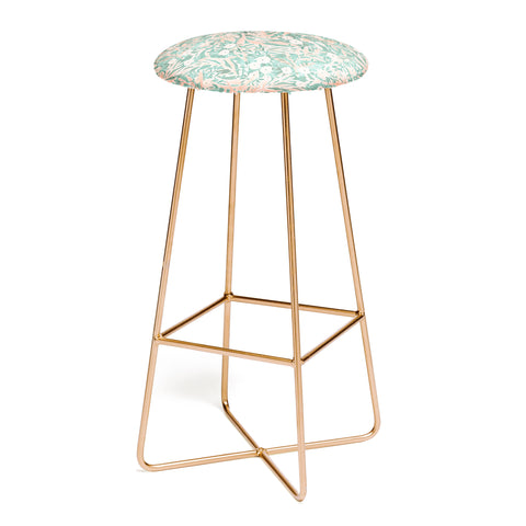 Jacqueline Maldonado Tropical Daydream Pale Coral Bar Stool