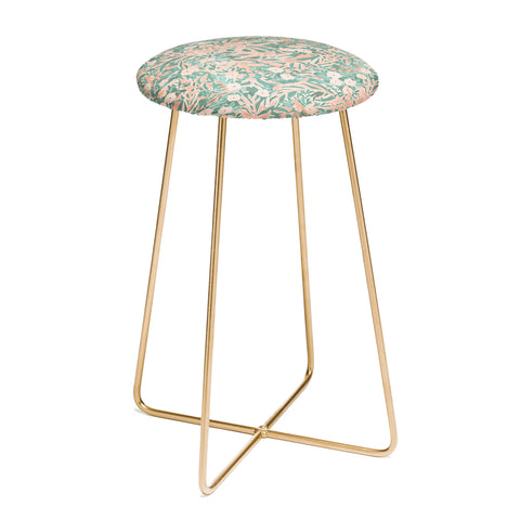 Jacqueline Maldonado Tropical Daydream Pale Coral Counter Stool