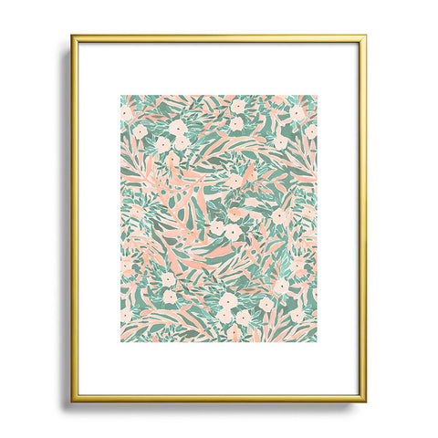 Jacqueline Maldonado Tropical Daydream Pale Coral Metal Framed Art Print