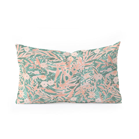 Jacqueline Maldonado Tropical Daydream Pale Coral Oblong Throw Pillow