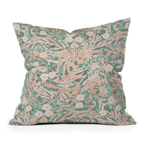 Jacqueline Maldonado Tropical Daydream Pale Coral Throw Pillow