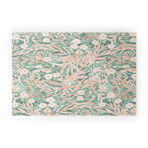 Jacqueline Maldonado Tropical Daydream Pale Coral Welcome Mat