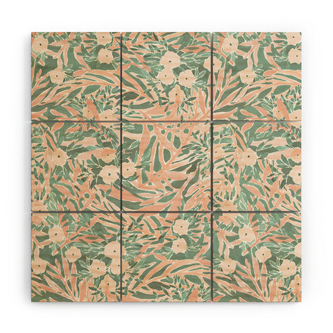 Jacqueline Maldonado Tropical Daydream Pale Coral Wood Wall Mural