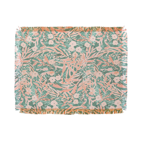 Jacqueline Maldonado Tropical Daydream Pale Coral Throw Blanket
