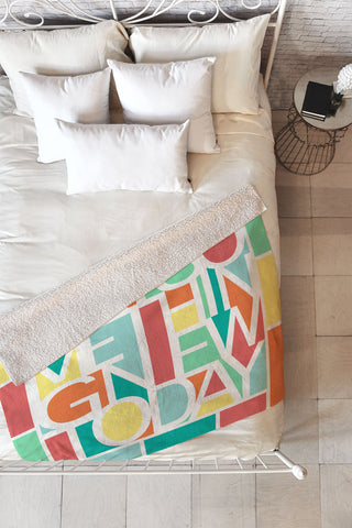 Jacqueline Maldonado Try Something New Fleece Throw Blanket